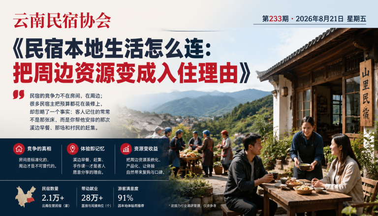 民宿本地生活怎么连：把周边资源变成入住理由｜入住理由、周边资源