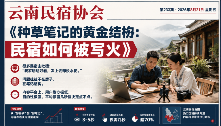 种草笔记的黄金结构：民宿如何被写火｜种草笔记、民宿如何被写火