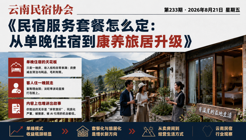 民宿服务套餐怎么定:从单晚住宿到康养旅居升级|民宿服务套餐怎么定、单晚住宿