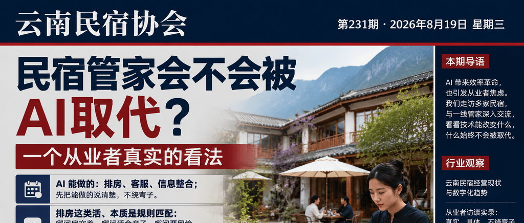 民宿管家会不会被AI取代？一个从业者真实的看法｜民宿管家、AI取代