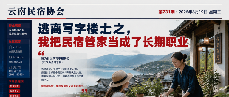 逃离写字楼之后，我把民宿管家当成了长期职业｜逃离写字楼、长期职业